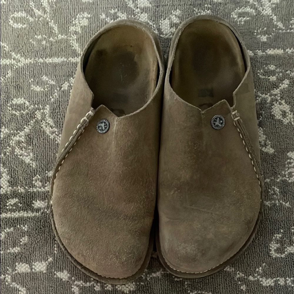 Birkenstock Tan Mules Comfortable Slip-On Clogs